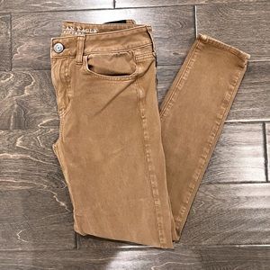 American Eagle dark khaki jeggings